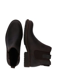 dunkelbraune Chelsea Boots aus Leder von camel active