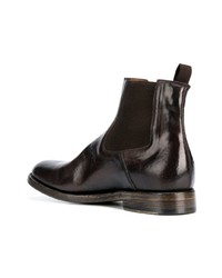 dunkelbraune Chelsea Boots aus Leder von Silvano Sassetti