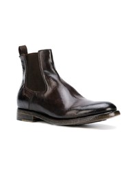 dunkelbraune Chelsea Boots aus Leder von Silvano Sassetti