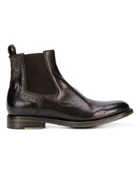 dunkelbraune Chelsea Boots aus Leder von Silvano Sassetti