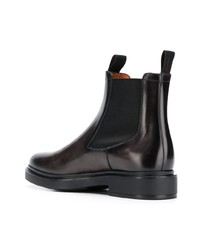 dunkelbraune Chelsea Boots aus Leder von Santoni