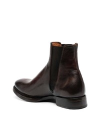 dunkelbraune Chelsea Boots aus Leder von Silvano Sassetti