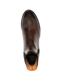 dunkelbraune Chelsea Boots aus Leder von Silvano Sassetti