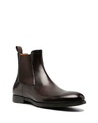 dunkelbraune Chelsea Boots aus Leder von Santoni