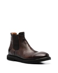 dunkelbraune Chelsea Boots aus Leder von Silvano Sassetti