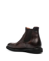 dunkelbraune Chelsea Boots aus Leder von Silvano Sassetti