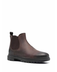 dunkelbraune Chelsea Boots aus Leder von Geox