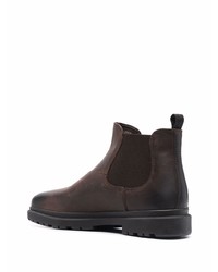 dunkelbraune Chelsea Boots aus Leder von Geox