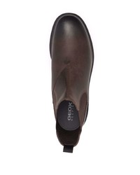 dunkelbraune Chelsea Boots aus Leder von Geox