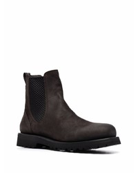 dunkelbraune Chelsea Boots aus Leder von Woolrich