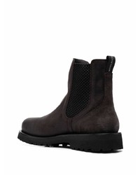 dunkelbraune Chelsea Boots aus Leder von Woolrich