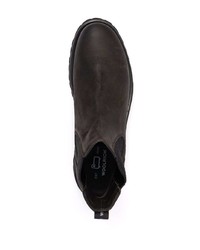 dunkelbraune Chelsea Boots aus Leder von Woolrich