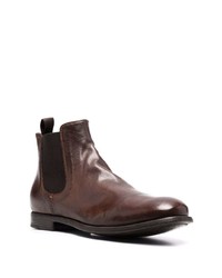 dunkelbraune Chelsea Boots aus Leder von Officine Creative