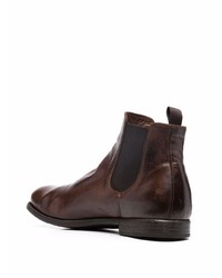 dunkelbraune Chelsea Boots aus Leder von Officine Creative