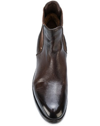 dunkelbraune Chelsea Boots aus Leder von Silvano Sassetti