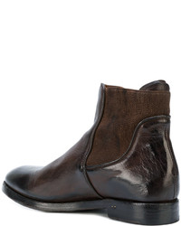 dunkelbraune Chelsea Boots aus Leder von Silvano Sassetti