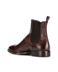 dunkelbraune Chelsea Boots aus Leder von Alberto Fasciani