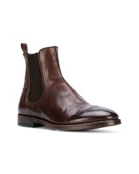 dunkelbraune Chelsea Boots aus Leder von Alberto Fasciani