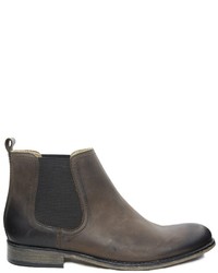 dunkelbraune Chelsea Boots aus Leder von Asos