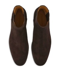 dunkelbraune Chelsea Boots aus Leder von Ferragamo