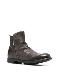 dunkelbraune Chelsea Boots aus Leder von Officine Creative