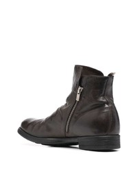 dunkelbraune Chelsea Boots aus Leder von Officine Creative