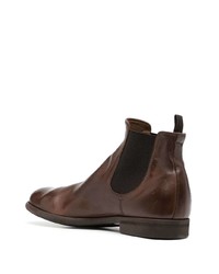 dunkelbraune Chelsea Boots aus Leder von Officine Creative