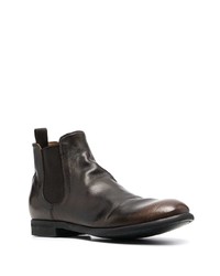 dunkelbraune Chelsea Boots aus Leder von Officine Creative