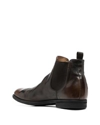 dunkelbraune Chelsea Boots aus Leder von Officine Creative