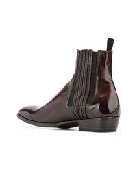 dunkelbraune Chelsea Boots aus Leder von Silvano Sassetti