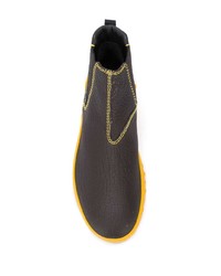 dunkelbraune Chelsea Boots aus Leder von Car Shoe