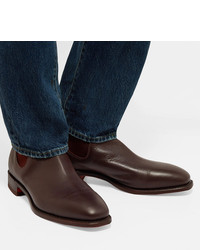 dunkelbraune Chelsea Boots aus Leder von R.M. Williams