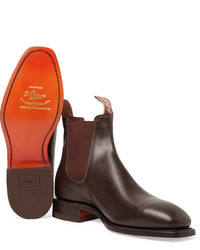 dunkelbraune Chelsea Boots aus Leder von R.M. Williams