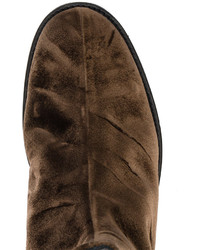 dunkelbraune Chelsea Boots aus Leder von Ann Demeulemeester