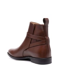 dunkelbraune Chelsea Boots aus Leder von Scarosso