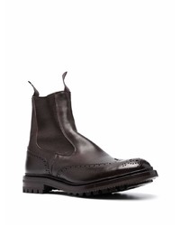 dunkelbraune Chelsea Boots aus Leder von Tricker's