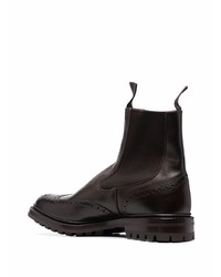 dunkelbraune Chelsea Boots aus Leder von Tricker's