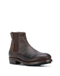 dunkelbraune Chelsea Boots aus Leder von Ajmone