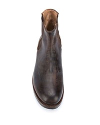 dunkelbraune Chelsea Boots aus Leder von Ajmone