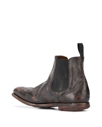 dunkelbraune Chelsea Boots aus Leder von Church's