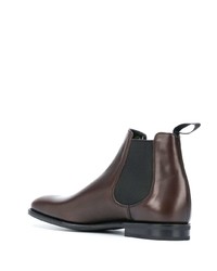 dunkelbraune Chelsea Boots aus Leder von Church's