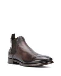 dunkelbraune Chelsea Boots aus Leder von Officine Creative