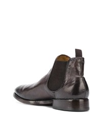 dunkelbraune Chelsea Boots aus Leder von Officine Creative