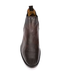 dunkelbraune Chelsea Boots aus Leder von Officine Creative