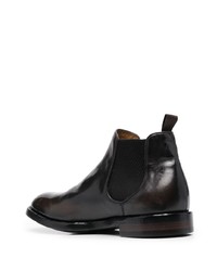 dunkelbraune Chelsea Boots aus Leder von Officine Creative