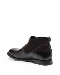 dunkelbraune Chelsea Boots aus Leder von Silvano Sassetti