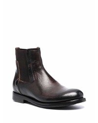 dunkelbraune Chelsea Boots aus Leder von Silvano Sassetti