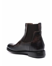 dunkelbraune Chelsea Boots aus Leder von Silvano Sassetti