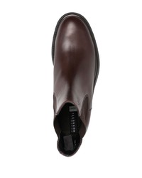 dunkelbraune Chelsea Boots aus Leder von Fratelli Rossetti