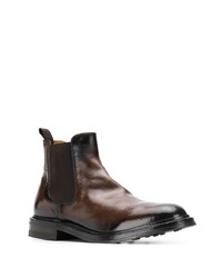 dunkelbraune Chelsea Boots aus Leder von Officine Creative